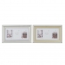 Nuotraukų rėmelis DKD Home Decor Stiklas polistirenas Auksinis Sidabras Tradicinis 47 x 2 x 29 cm (2 vnt.)