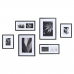 Okvir za fotografije DKD Home Decor 33 x 2 x 45 cm Kristal Črna Bel/Črn Les MDF (6 Kosi)