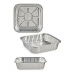 Set of trays Silver Aluminium 20,5 x 6,5 x 20,5 cm