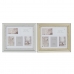 Fotoramme DKD Home Decor Luxury 46,5 x 2 x 40 cm Krystal Sølvfarvet Gylden polystyren Traditionel (2 enheder)