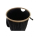 Laundry basket DKD Home Decor Black Oak Felt (44 x 44 x 57 cm)