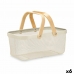 Panier Blanc Bois Métal 42,5 x 18 x 26,5 cm (6 Unités)