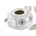 Serwis do Herbaty DKD Home Decor Niebieski Biały 750 ml Dolomite (3 Sztuk)