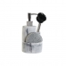 Dispensador de Sabão DKD Home Decor Branco Resina Aço inoxidável 12,6 x 11,4 x 18,6 cm