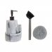 Soap Dispenser DKD Home Decor White Resin Stainless steel 12,6 x 11,4 x 18,6 cm