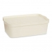 Storage Box with Lid Cream Plastic 14 L 29,5 x 14,3 x 45 cm