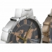 Orologio da Parete DKD Home Decor 42 x 8,5 x 54 cm Cristallo Argentato Dorato Ferro Mappamondo (2 Unità)