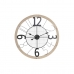 Стенен часовник DKD Home Decor Естествен Черен MDF Желязо (70 x 4 x 70 cm)