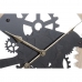 Relógio de Parede DKD Home Decor Natural Preto MDF Engrenagens (70 x 4 x 45 cm)