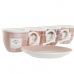Piece Coffee Cup Set DKD Home Decor White Brown Pink 4 Pieces 90 ml