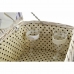 Kôš DKD Home Decor prútený Piknik Béžová Polyester Biela (44 x 28 x 19 cm)  