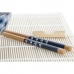 Sada na sushi DKD Home Decor 14,5 x 14,5 x 31 cm Modrá Kamenina Orientálny (16 Kusy)
