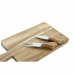 Комплект дъски за рязане DKD Home Decor 2 ножа Неръждаема стомана Aкациево дърво 34 x 16 x 3,2 cm (2 броя) (3 pcs)