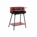 Barbecue a Carbone con Gambe DKD Home Decor Rosso Nero Acciaio 53 x 37 x 80 cm (53 x 37 x 80 cm)