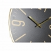 Nástenné hodiny DKD Home Decor 40 x 4 x 40 cm Čierna Gaštanová Železo Kývadlo Drevo MDF (2 kusov)