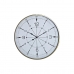 Nástenné hodiny DKD Home Decor Sklo Zlatá Kov Biela Kompas (60 x 3 x 60 cm)