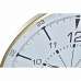 Zidni sat DKD Home Decor Kristal zlatan Metal Bijela Kompas (60 x 3 x 60 cm)