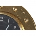 Orologio da Parete DKD Home Decor 48,5 x 6 x 48,5 cm Cristallo Argentato Nero Dorato Ferro (2 Unità)