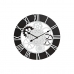 Nástenné hodiny DKD Home Decor Drevo Čierna Biela Železo Ozubené kolieska (60 x 4 x 60 cm)
