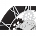 Nástěnné hodiny DKD Home Decor Dřevo Černý Bílý Železo Zařízení (60 x 4 x 60 cm)