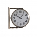 Nástěnné hodiny DKD Home Decor Sklo Zlatá Bílý Železo (36 x 9 x 38 cm)
