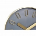 Orologio da Parete DKD Home Decor 35,5 x 4,2 x 35,5 cm Cristallo Grigio Dorato Alluminio Bianco Moderno (2 Unità)