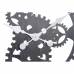 Orologio da Parete DKD Home Decor Nero Naturale Ferro Plastica Legno MDF Ingranaggi 76 x 4,5 x 76 cm (2 Unità)