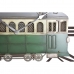 Väggklocka DKD Home Decor 49,5 x 3,5 x 48 cm Metall Grön Gul Vintage Tåg (2 antal)