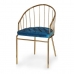 Krzesło Złoty Niebieski Pręty 51 x 81 x 52 cm