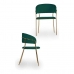 Krzesło Złoty Kolor Zielony 49 x 80,5 x 53 cm