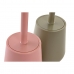 Escobilla para el Baño DKD Home Decor Rosa 12 x 12 x 34,5 cm Verde Poliestireno (2 Unidades)
