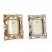 Photo frame DKD Home Decor 19 x 2 x 25 cm Silver Golden Resin Shabby Chic (2 Units)