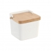 Azucarero DKD Home Decor 12 x 12 x 11,5 cm Natural Porcelana Blanco