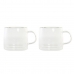 Комплект чаши за кафе части DKD Home Decor Кристал Прозрачен 260 ml Боросиликатно Стъкло