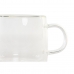 Piece Coffee Cup Set DKD Home Decor Crystal Transparent 260 ml Borosilicate Glass