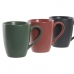 Набор из 4 кружек Mug DKD Home Decor Зеленый Розовый Темно-серый Керамика 300 ml 19 x 13 x 31 cm