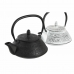 Konvice na čaj DKD Home Decor Černý Nerezová ocel Bílý (2 kusů)