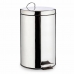 Pedal bin Silver Stainless steel Plastic 12 L (4 Units)