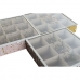 Dėžutė arbatai DKD Home Decor Žalia Garstyčios Metalinis Stiklas Medžio MDF (4 vnt.)