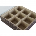 Teebox DKD Home Decor grün Senf Dunkelbraun Metall Kristall Holz MDF (4 Stück)