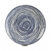 Flat tallerken Striper Blå Hvit Porselen 24 x 2,8 x 24 cm