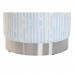 Naslonjač za Noge DKD Home Decor Plava Bijela Metal Crte Mediteran 34 x 34 x 40 cm