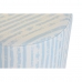 Footrest DKD Home Decor Blue White Metal Stripes Mediterranean 34 x 34 x 40 cm