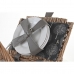 Basket DKD Home Decor Picnic Natural Grey Wood wicker (40 x 28 x 19 cm)