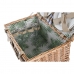 košara DKD Home Decor na Pikniku Prirodno Zelena ispleten od pruća (44 x 30 x 22 cm)