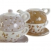 Teapot DKD Home Decor White Green Mustard Light Pink Dolomite 750 ml (2 Units)