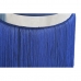 Poggiapiedi DKD Home Decor Argentato Metallo Blu cielo Blu Marino Frange 35 x 35 x 41 cm (2 Unità)