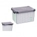 Storage Box with Lid Home Grey Plastic (29 x 23,5 x 39 cm)