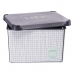 Storage Box with Lid Home Grey Plastic (29 x 23,5 x 39 cm)