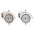 Стенен часовник DKD Home Decor 43 x 14,5 x 47 cm Кристал Сив Златен Желязо Традиционен (2 броя)